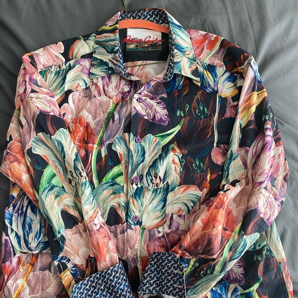 Robert graham floral shirt.